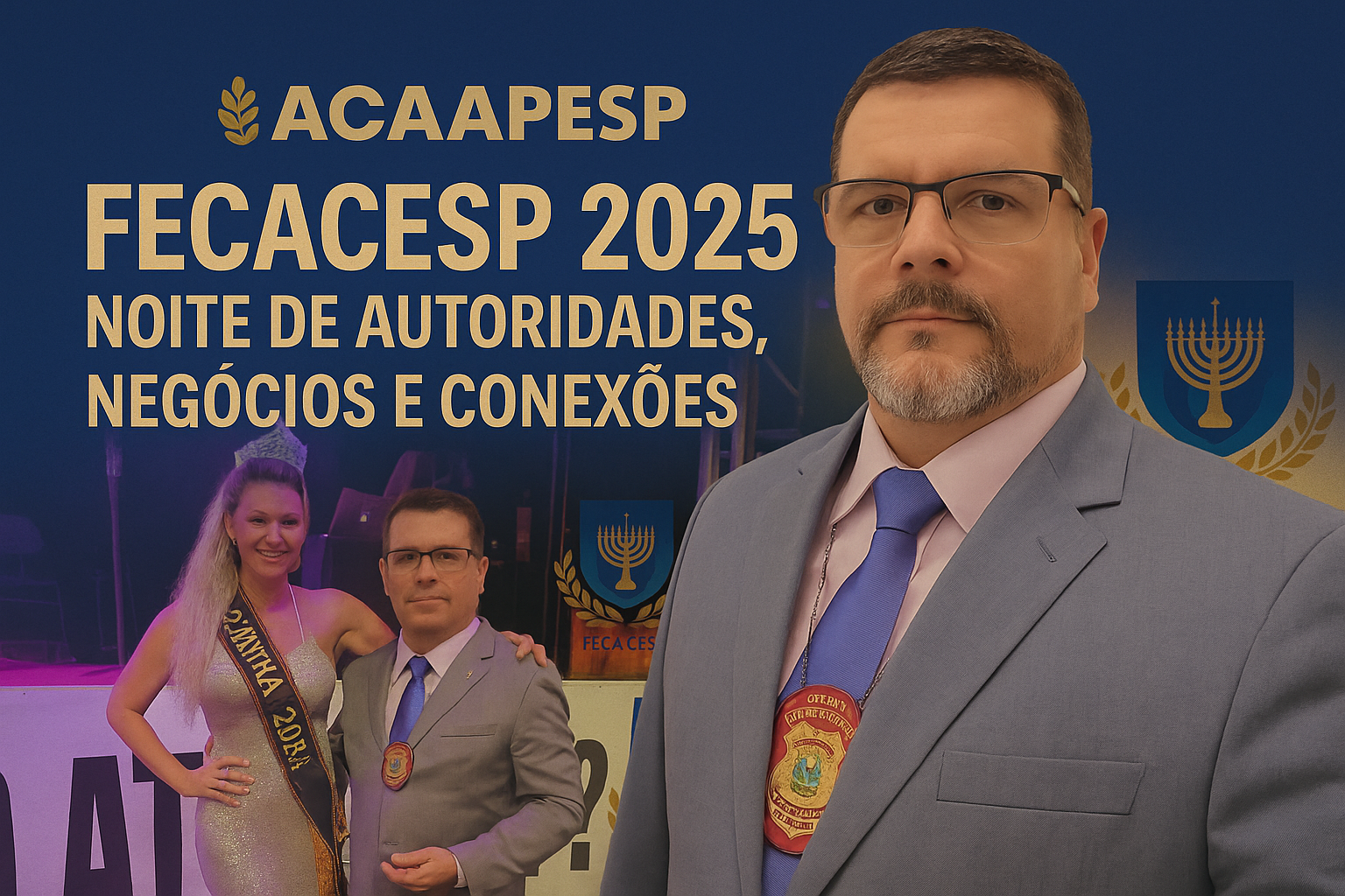 Detetive Edson Frazão no FECACESP 2025 – Autoridades, Negócios e Conexões em São Paulo
